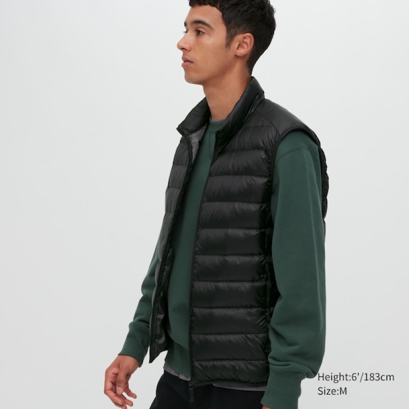 Uniqlo Ultra Light Down Vest Herre Svarte | CMTFWA-865