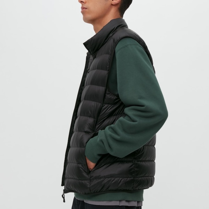 Uniqlo Ultra Light Down Vest Herre Svarte | CMTFWA-865