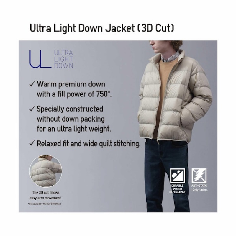 Uniqlo Ultra Light Down jackets Herre Hvite | RZICPO-541