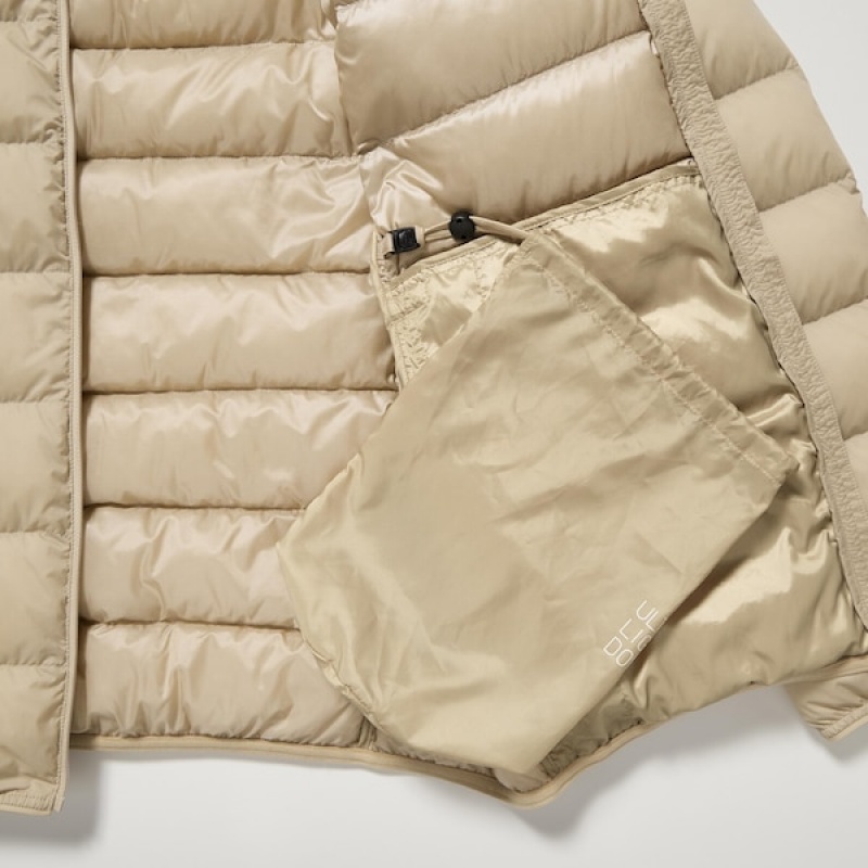 Uniqlo Ultra Light Down jackets Herre Pisket Krem | ZMWQKJ-158