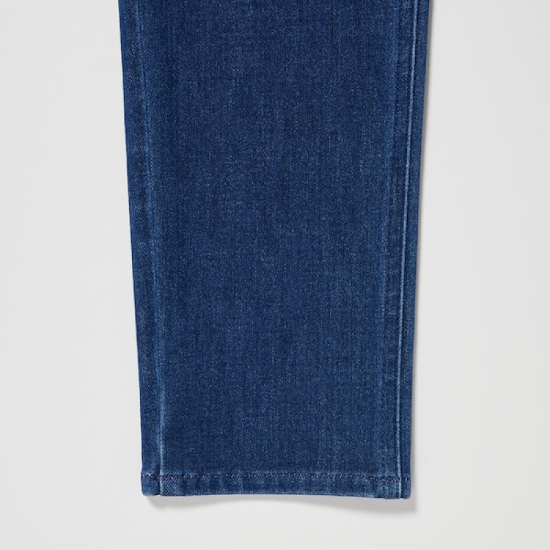 Uniqlo Ultra Stretch Denim Leggings Bukse Dame Marineblå | 5019-KWVHZ