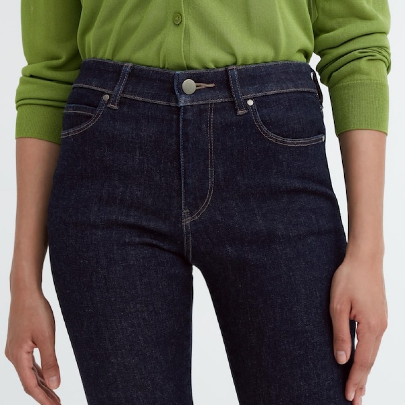 Uniqlo Ultra Stretch Jeans Dame Marineblå | 7306-XBJWM