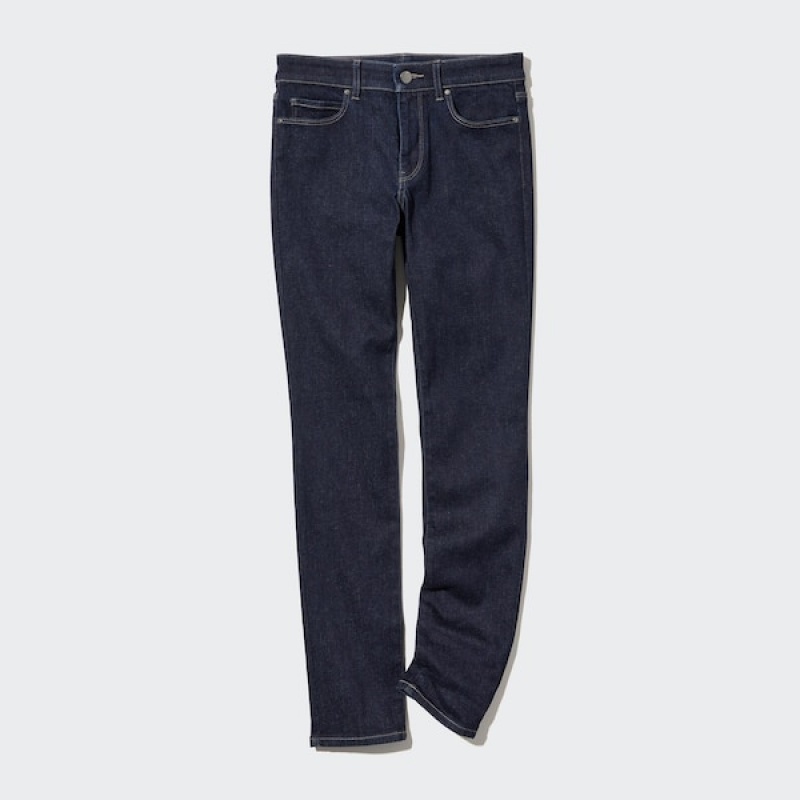 Uniqlo Ultra Stretch Jeans Dame Marineblå | 7306-XBJWM