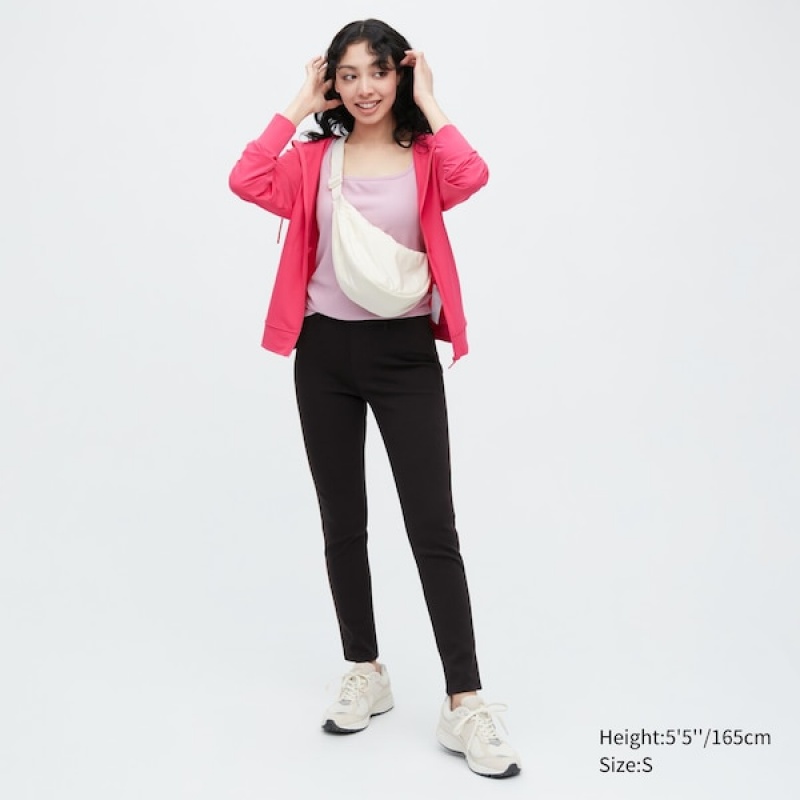 Uniqlo Ultra Stretch Leggings Bukse Dame Svarte | 5148-AYKZR