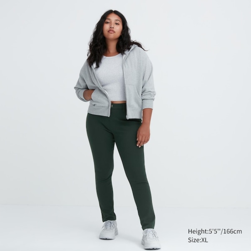 Uniqlo Ultra Stretch Leggings Dame Mørke Grønn | 0683-NKFVL