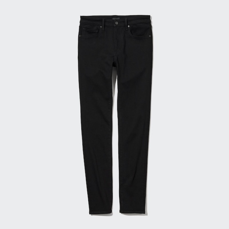 Uniqlo Ultra Stretch Mager-Fit Jeans Herre Svarte | 8624-LORTF