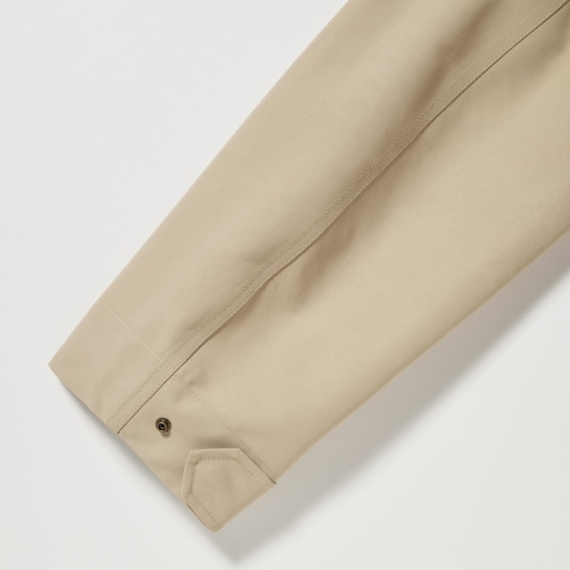 Uniqlo Utility Parka Dame Beige | 2607-WOUHT