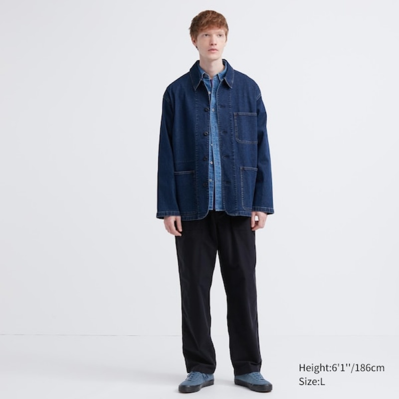 Uniqlo Utility jackets Herre Blå | FTQKEC-513