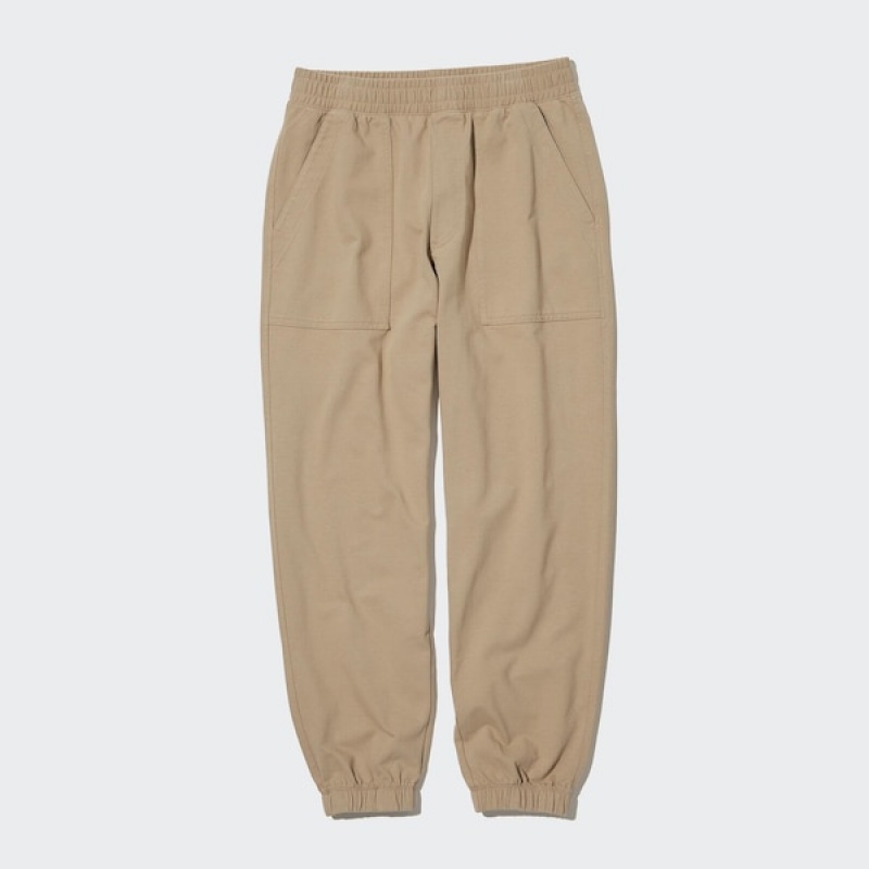 Uniqlo Washed Jersey Joggebukser Herre Beige | 6210-CKNID