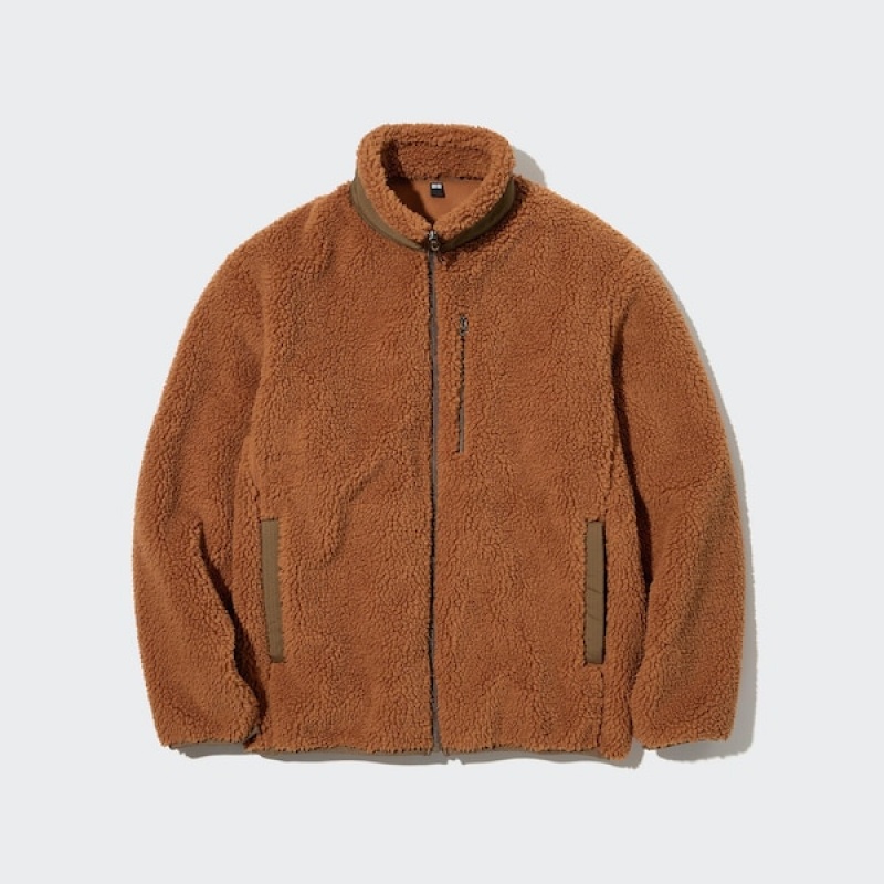 Uniqlo Windproof Outer Fleece jackets Herre Oransje | FWSQXH-740